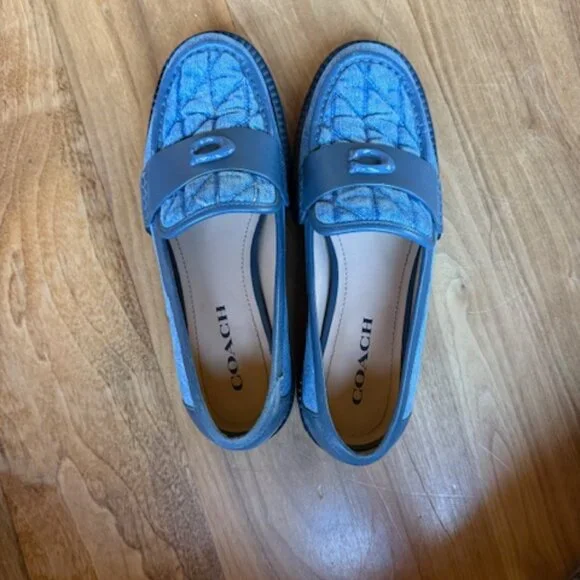 Coach Leah Quilted Denim Loafer - 8.5 - Picture 9 of 12